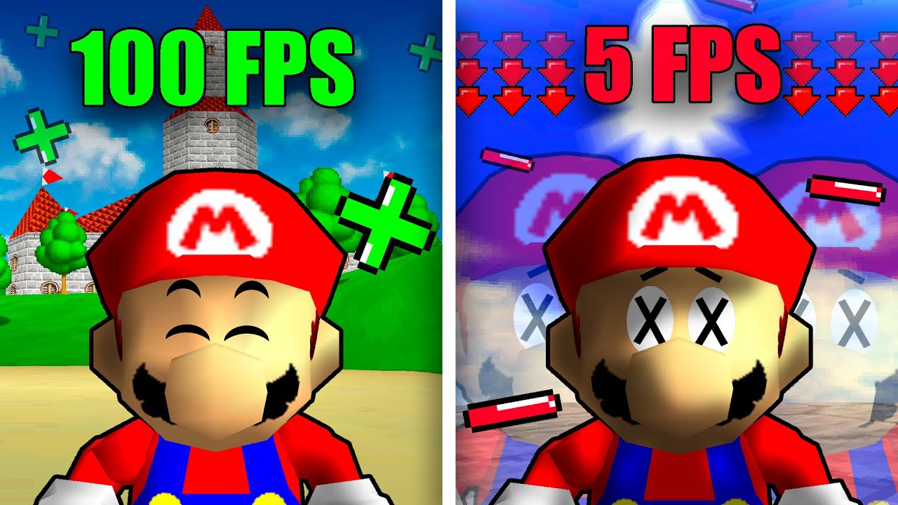 MARIO 64 pero PIERDO FPS por ESTRELLAS