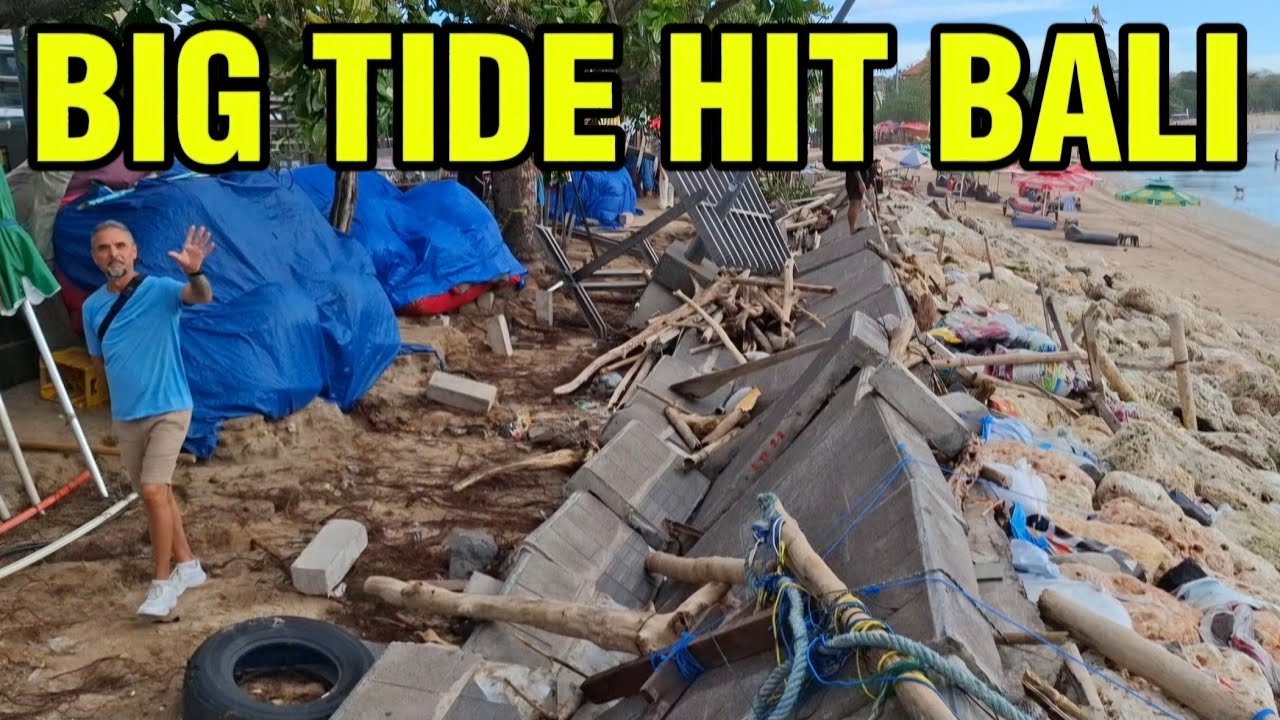 БОЛЬШОЙ ПРИЛИВ ОБРЫВШИЙ БАЛИ || Пляж Кута на Бали после удара большой волны | Бали, Индонезия
