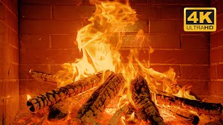 Cozy & Relaxing Christmas Fireplace 4K 🔥 Crackling Fireplace Sounds For Sleep, Relaxation, Study