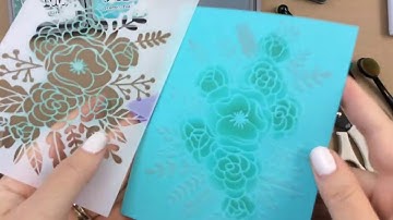Dry embossing with a stencil -- Bonus technique