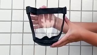 Protective Dust Face Shield HD Clear Full Face Transparent Plastic Mask for Outdoor Protection
