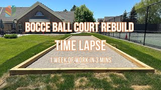 Bocce Ball Court Rebuild Time Lapse | Full Construction Rebuild