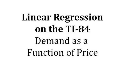 Linear Regression Application on the TI-84