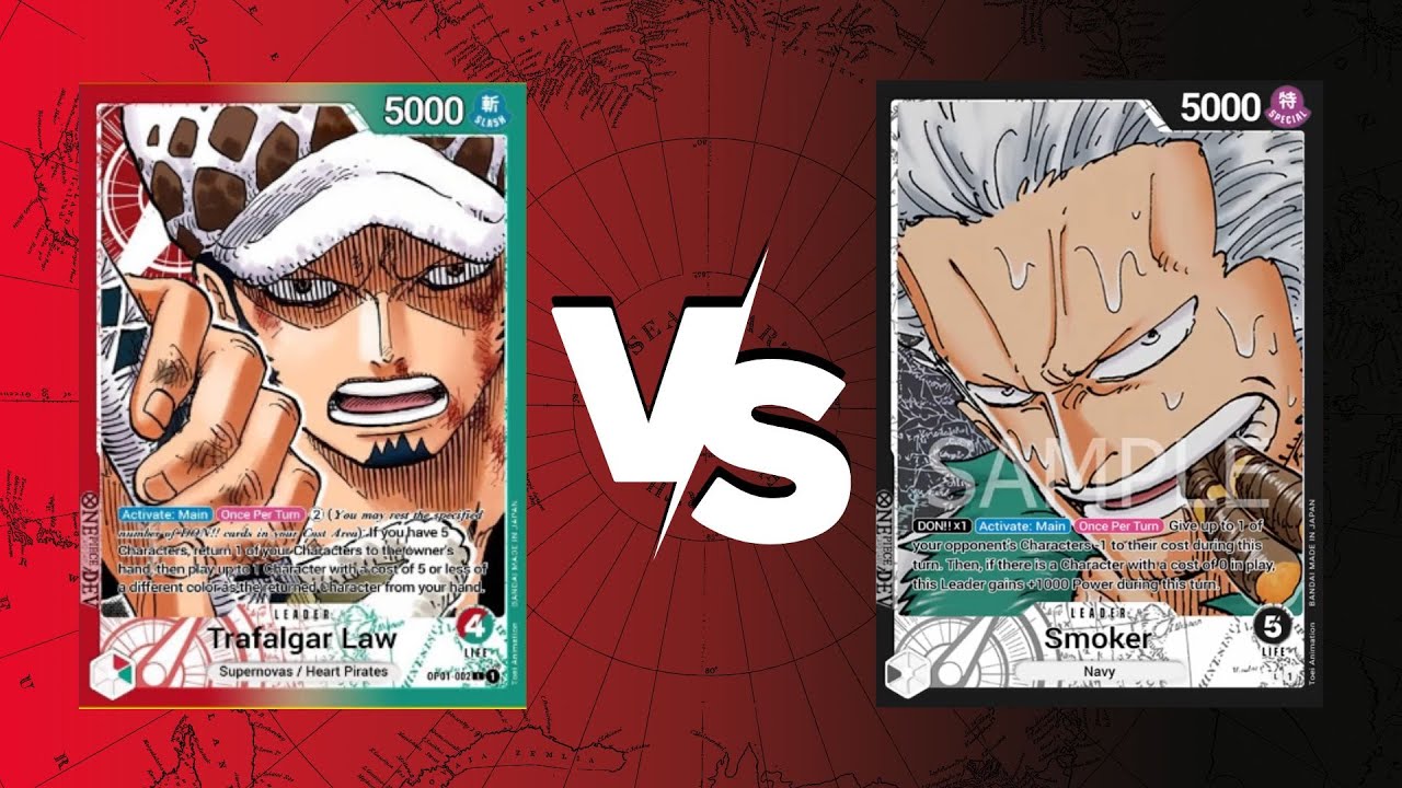 Purple/Black Zephyr VS Red/Black Garp! One Piece TCG Game Battles 