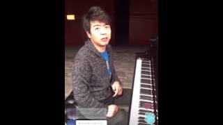 Lang Lang testing the piano for the New Jersey concert (live via Periscope)