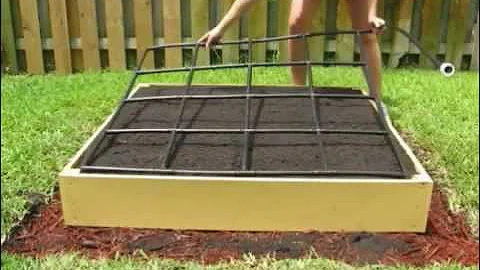 The Garden Grid watering system - A Square Foot Garden Planting Grid & Irrigation System in one.