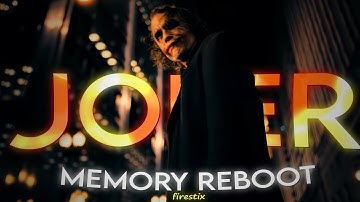 The Dark Knight Heath Ledger Joker Edit (Memory Reboot)