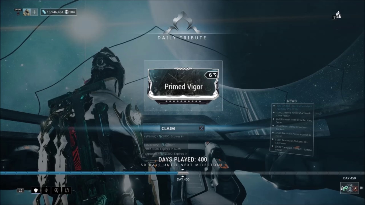 warframe 400 day login