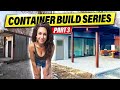4k TIMELAPSE/ Converting 2 Shipping Containers into Tiny Home