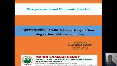 Program for 16 bit arithmetic operation for 8086 || MPMC LAB