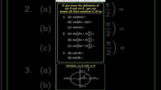 Defining cos and sin values using the defination | Understand the concept #jee #12thboardexam2026