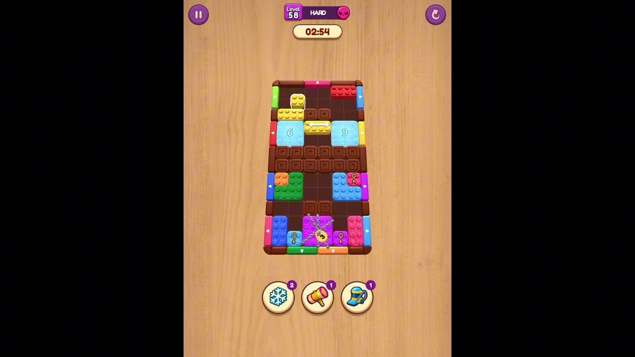 Slide Color Block: 3D Puzzle Levels 51-52-53-54-55-56-57-58-59-60