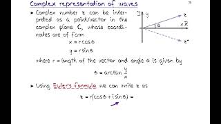 Optics 3.6 Complex representation of waves