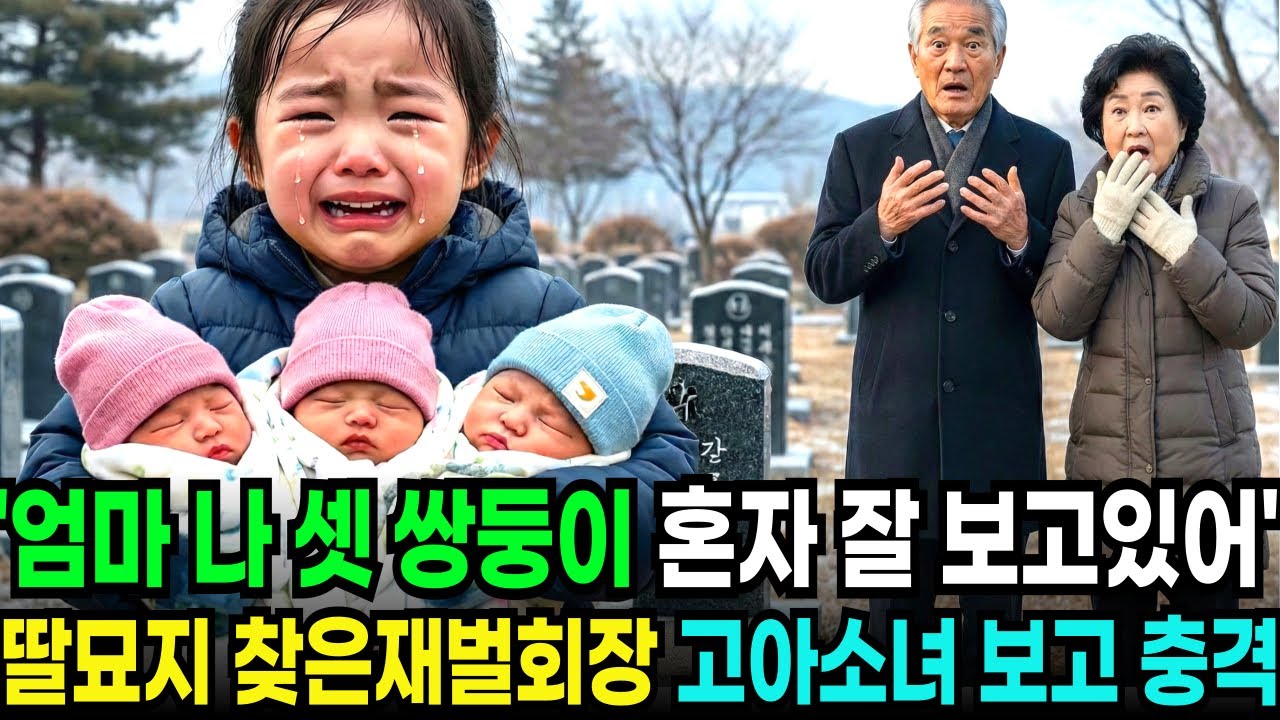엄마 셋쌍둥이.. 잘돌보고있어 외동딸 무덤 찾은 백만장자 회장, 무덤앞 소녀와 세쌍둥이를 보고 무너지는데...ㅣ노후사연ㅣ사연라디오ㅣ감동사연