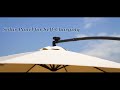 10 Foot Cantilever Patio Umbrella with Solar Lights and Cross Base -OP3154BE installation video