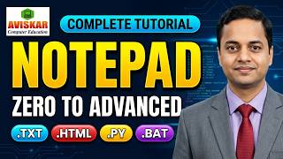 Notepad Complete Course in Hindi | Notepad Basic to Advanced Tutorial | Computer Course