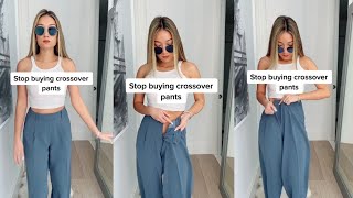 💥Don't Buy Crossover Pants | Loose Pant Hack With Safety Pin