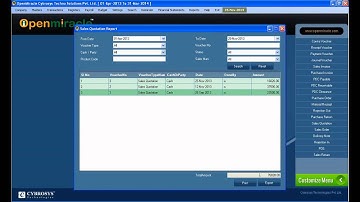 Sales Quotation Reports-OpenMiracle Free open source accounting software