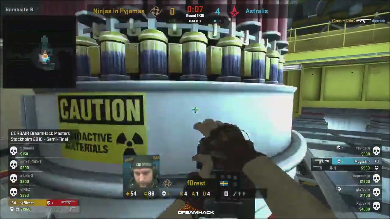 f0rest ace clutch vs. Astralis | DREAMHACK MASTERS STOCKHOLM 2018