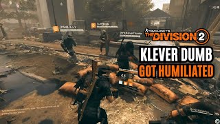The division 2 KLEVER THUMB got EXPOSED for Teaming with Racist and Lag Switcher pvp dark zone