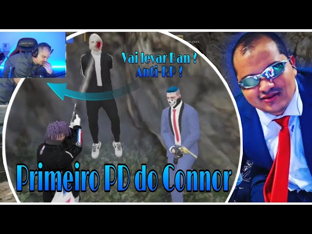 REAÇÃO DOS STREAMERS AO VER CONNOR TOMAR PD GTA RP 