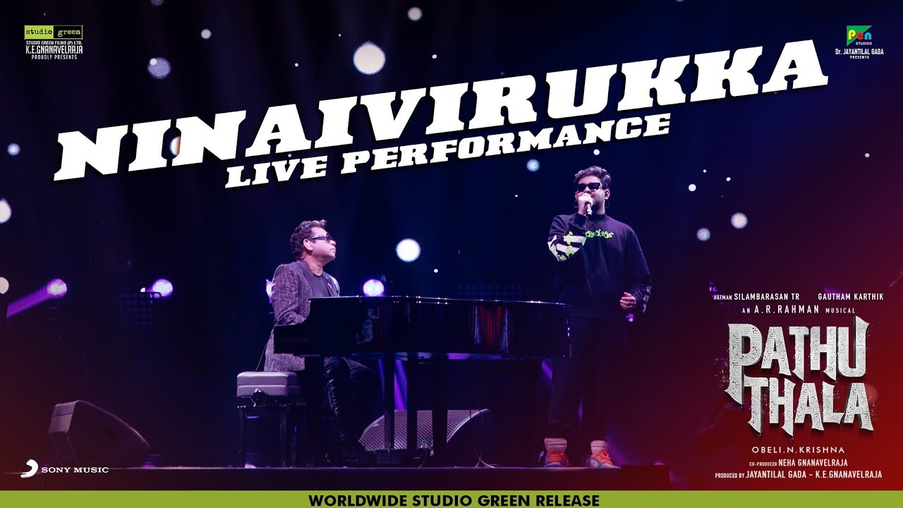 Pathu Thala   Ninaivirukka Live Performance  A R Rahman  Silambarasan TR  Gautham Karthik