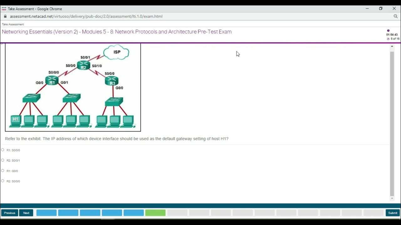 Cisco networking essentials live exams module 2 group 5 8 pretest