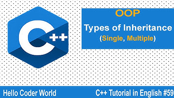 Types of Inheritance Single, Multiple #59 C++ Tutorial in English