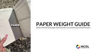 Which paper weight is best for your Planners and Journals? Watch this quick tutorial!