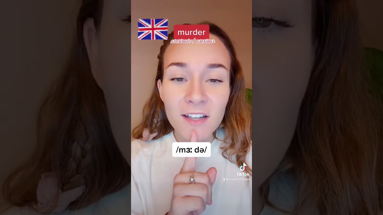 🇬🇧DIFFICULT English pronunciation - murder / murderer #pronunciation #pronunciaci&oacute;n #english