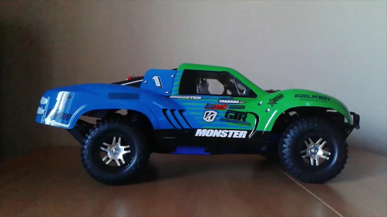 Vid 1 Traxxas Slash 2WD VXL 3S Brenthel Trophy Truck/Torck/Falken Style