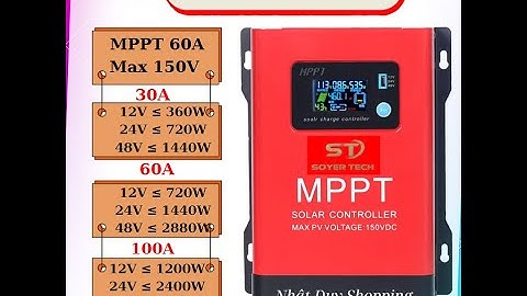 BỘ ĐIỀU KHIỂN SẠC NĂNG LƯỢNG 30A-60A-100A  SẠC TỰ ĐỘNG 12V/24V/48V CHÍNH HÃNG SOYER TECH