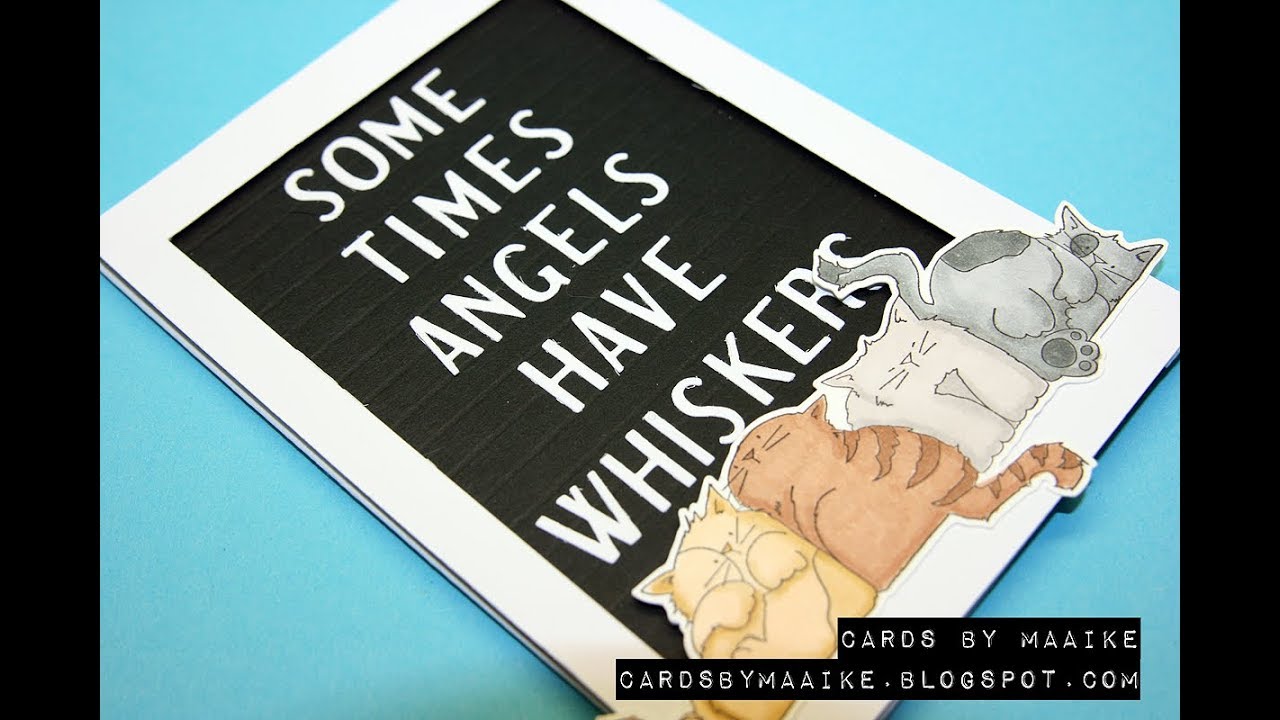 maaike verstuyf Letterboard card - diy -letterboard- Stamping Bella Squishy cats