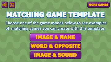 Matching Game Template - Image & Sound pair