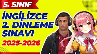 5. Sınıf İngilizce 1. Dönem 2. Dinleme Sınavı