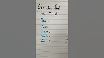 #11 🤔 Can you find the Mistake ? #shorts