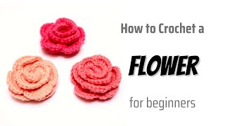 🌹 Crochet Flower Easy | Flower with Crochet Idea | Crochet Easy Projects | Crochet for Beginners