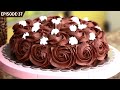 Learn how to make a delightful Eggless Chocolate Mousse Cake with Rose Swirl Decoration