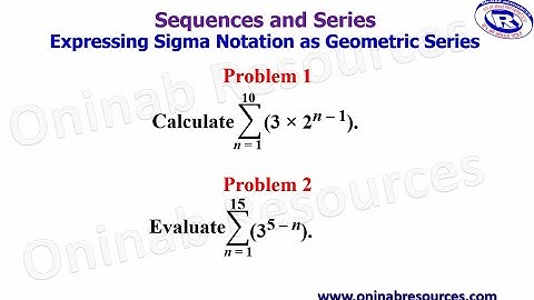 Expressing Sigma Notation as Geometric Series