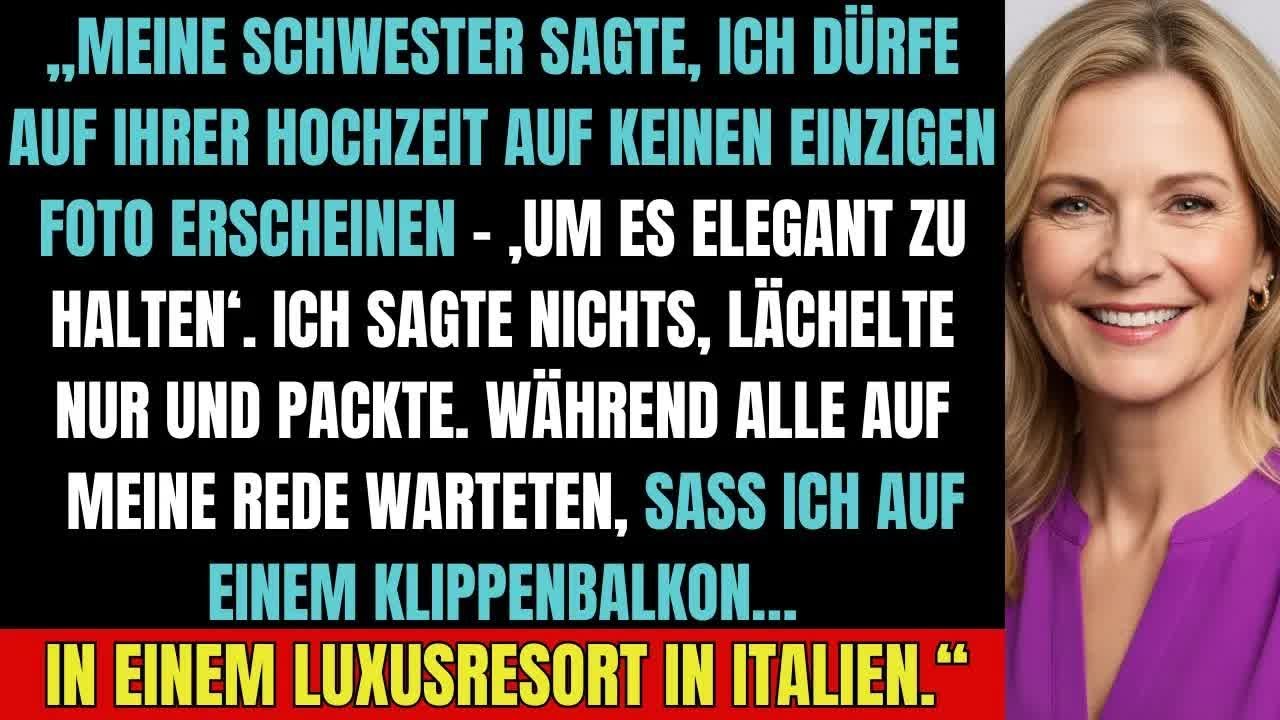 Meine Mutter sagte, ich würde die Hochzeitsfotos ruinieren — also verschwand ich in ein Luxus Re