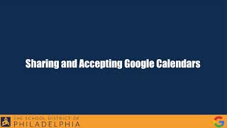 Sharing and Accepting Google Calendars