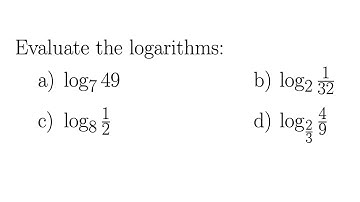 Evaluating Logarithms Without a Calculator
