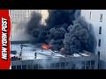 Black Smoke Fills NYC Sky After Fire Breaks Out in Manhattan Skyscraper
