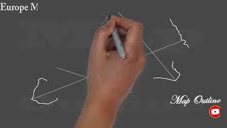 Europe Map Drawing/How to Draw Europe Map Outline/Easy Trick to draw Europe Map / Outline Map Series