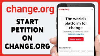 How To Start A Petition On Change.org 2024 | Change.org Petition Creation Tutorial