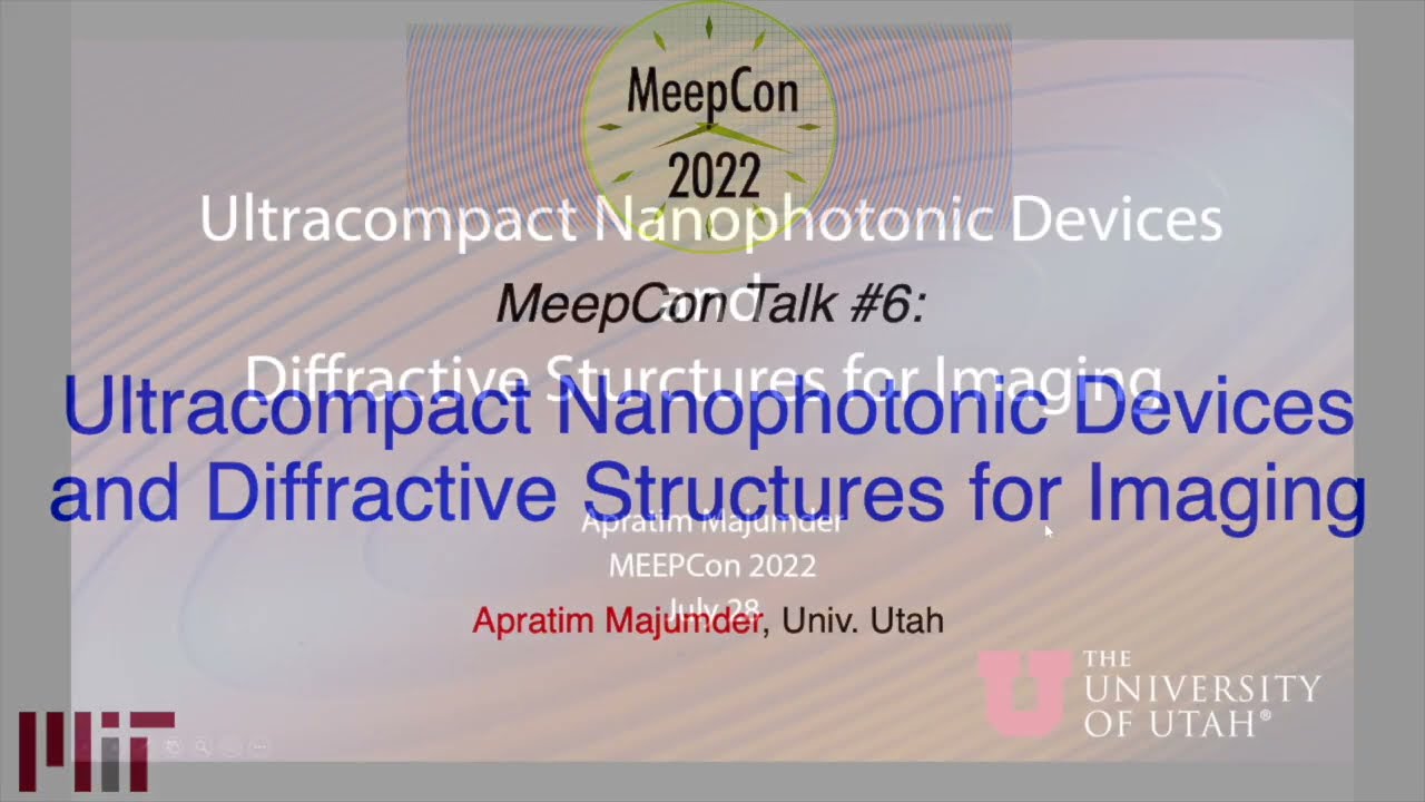 Ultracompact Nanophotonic Devices and Diffractive Structures for Imaging — Majumder