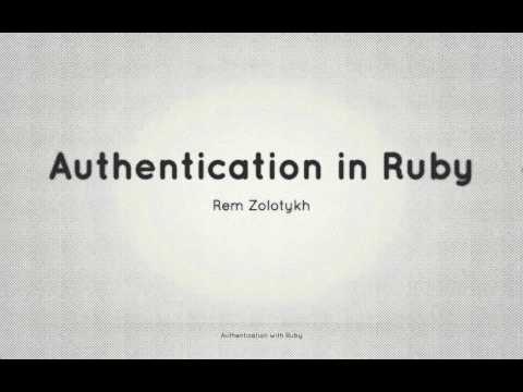 Authentication With Ruby: Introduction