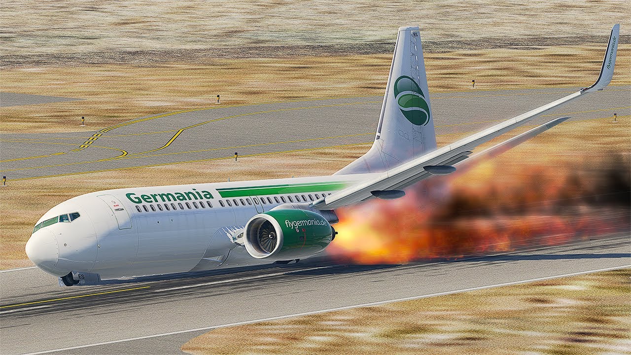 Boeing 737 Emergency Landing With No Landing Gear [XP11] YouTube