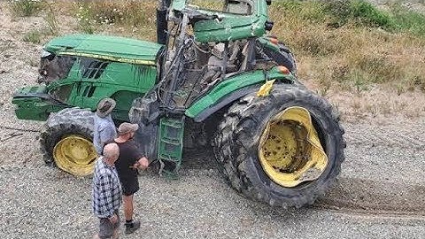 Tractor Fail Compilation 2023 , NEW Compilation -  Tractor Crash and Idiot Driving.