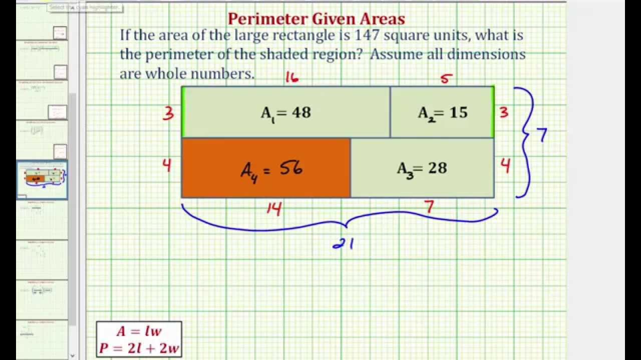 perimeter problem solving rectangles